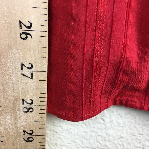 Coldwater Creek Red Zipper Front 3/4 Sleeve Blouse Top Shirt Sz 2X - Picture 10 of 11